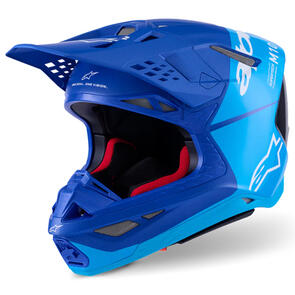 ALPINESTARS 2026 SUPERTECH S-M10 HELMET FLOOD METALLIC BLUE/MEDIUM BLUE/BLACK CARBON MATTE/GLOSS