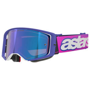 ALPINESTARS 2026 SUPERTECH VISION VISTA GOGGLE PURPLE/FLUORO PINK MIRROR BLUE LENS