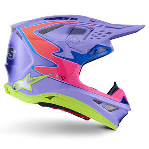 ALPINESTARS 2026 SUPERTECH S-M10 HELMET JETT LAWRENCE PURPLE/PINK FLUORO/YELLOW FLUORO GLOSS