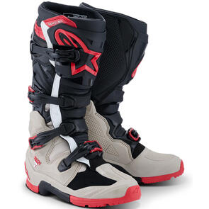 ALPINESTARS 2026 TECH-7 ENDURO BOOTS BLACK/LIGHT GRAY/BRIGHT RED