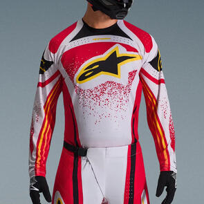 ALPINESTARS 2026 TECHSTAR NOMUR JERSEY LIGHT GRAY/RED/BLACK
