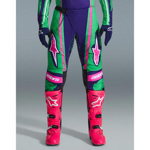 ALPINESTARS 2026 TECHSTAR NOMUR PANTS DEEP PURPLE/GREEN/PINK FLUORO