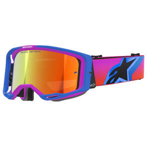 ALPINESTARS 2026 VISION 8 CORP GOGGLE UCLA BLUE/PURPLE/ORANGE MIRROR RED LENS