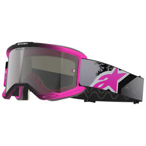 ALPINESTARS 2026 VISION 5 LAHND GOGGLE IRON/PINK FLUORO MIRROR SILVER LENS