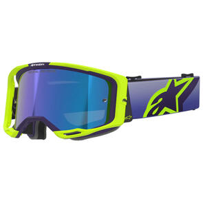 ALPINESTARS 2026 VISION 8 CORP GOGGLE PURPLE/YELLOW FLUORO MIRROR BLUE LENS