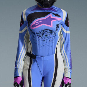 ALPINESTARS 2026 WOMENS STELLA TECHSTAR NOMUR JERSEY LIGHT BLUE/OFF WHITE/BLACK