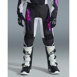 ALPINESTARS 2026 YOUTH FLUID GRID PANTS BLACK/LIGHT GRAY/PURPLE