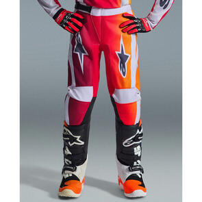 ALPINESTARS 2026 YOUTH FLUID PORTL PANTS RED/LIGHT GRAY/DARK GRAY