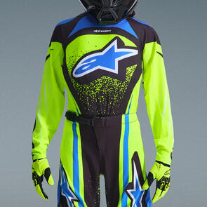 ALPINESTARS 2026 YOUTH SUPERTECH NOMUR JERSEY DARK NAVY/YELLOW FLUORO/UCLA BLUE