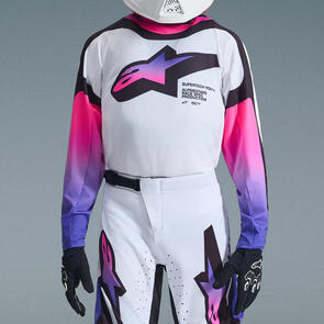 ALPINESTARS 2026 YOUTH SUPERTECH VISTA JERSEY WHITE/PURPLE/BLACK
