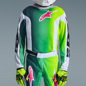 ALPINESTARS 2026 YOUTH FLUID PORTL JERSEY GREEN/WHITE/BLACK