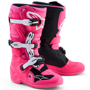 ALPINESTARS 2027 TECH-7S MX BOOTS PINK FLUORO/BLACK/WHITE