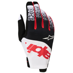 ALPINESTARS 2027 TECHSTAR GLOVES BLACK/WHITE/RED FLUORO