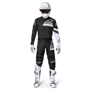 ALPINESTARS 2022 FLUID CHASER JERSEY AND PANTS BLACK WHITE