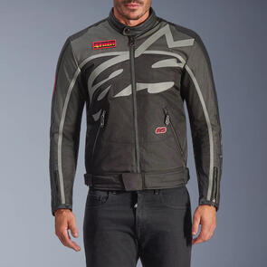 ALPINESTARS ROAD AXTON LEATHER/TEXTILE JACKET BLACK/ANTHRACITE/RED/TANGERINE