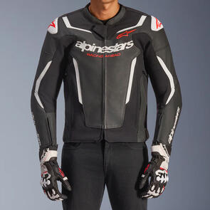 ALPINESTARS ROAD GP FORCE V2 LEATHER JACKET BLACK/WHITE