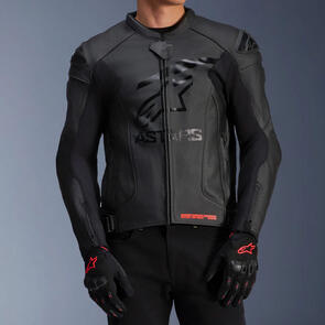 ALPINESTARS ROAD GP PLUS R V4 AIR LEATHER JACKET BLACK/BLACK