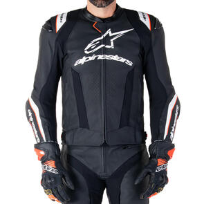 ALPINESTARS ROAD MISSILE V3 IGNITION LEATHER JACKET BLACK/WHITE