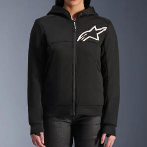 ALPINESTARS ROAD STELLA CHROME V2 SPORT HOODIE BLACK/WHITE