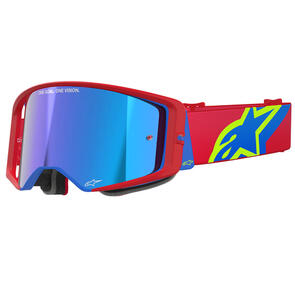 ALPINESTARS SUPERTECH CORP GOGGLE RED/BLUE MIRROR BLUE LENS