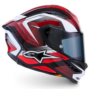 ALPINESTARS SUPERTECH R7 HELMET KINETIS BLACK/RED/WHITE GLOSS