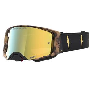 ALPINESTARS SUPERTECH LIMITED EDITION ZONE GOGGLE - BROWN MARBLE/BLACK - MIRROR GOLD LENS