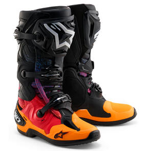 ALPINESTARS TECH-10 BLACK HOLE LIMITED EDITION MX BOOTS BLACK BURST