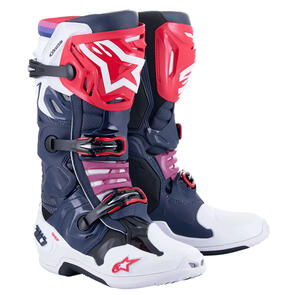 ALPINESTARS TECH-10 SUPERVENTED BOOTS NIGH NAVY/WHITE/RAIN BLUE