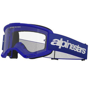 ALPINESTARS VISION 3 WORDMARK GOGGLE BLUE CLEAR LENS