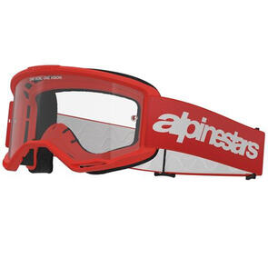 ALPINESTARS VISION 3 WORDMARK GOGGLE RED CLEAR LENS