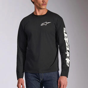 ALPINESTARS TRACKSIDE LONG SLEEVE CSF TEE BLACK/WHITE