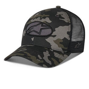 ALPINESTARS OBLIQUE CAMO TRUCKER HAT BLACK CAMO/BLACK ONE SIZE