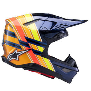 ALPINESTARS 2025 SUPERTECH S-M10 TLD EDITION DARK BLUE/ORANGE/YELLOW FLUORO/RED