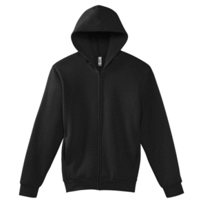 AMERICAN APPAREL RF497 REFLEX FLEECE UNISEX FULL ZIP HOODED SWEAT - BLACK