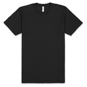 AMERICAN APPAREL 2001 UNISEX FINE JERSEY SHORT SLEEVE T-SHIRT - BLACK