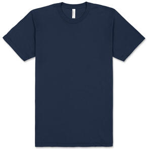 AMERICAN APPAREL 2001 UNISEX FINE JERSEY SHORT SLEEVE T-SHIRT - NAVY
