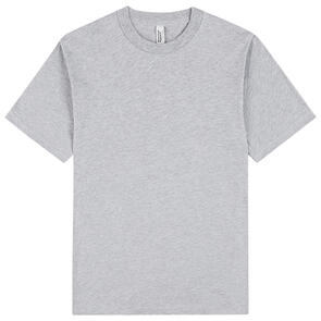 AMERICAN APPAREL 2001 UNISEX FINE JERSEY SHORT SLEEVE T-SHIRT - HEATHER GREY