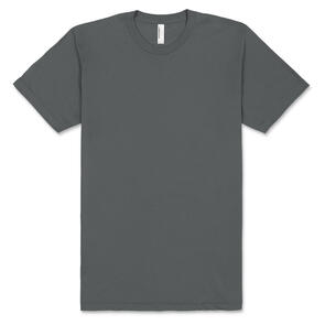 AMERICAN APPAREL 2001 UNISEX FINE JERSEY SHORT SLEEVE T-SHIRT - ASPHALT
