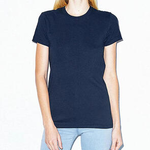 AMERICAN APPAREL 23215W WOMENS FINE JERSEY CLASSIC SHORT SLEEVE T-SHIRT - NAVY