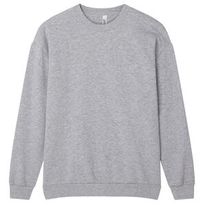 AMERICAN APPAREL RF496 REFLEX FLEECE UNISEX CREWNECK SWEATSHIRT - HEATHER GREY