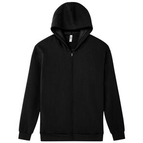 AMERICAN APPAREL RF497 REFLEX FLEECE UNISEX FULL ZIP HOODED SWEAT - BLACK