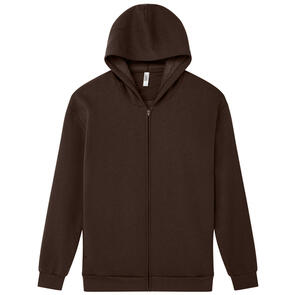 AMERICAN APPAREL RF497 REFLEX FLEECE UNISEX FULL ZIP HOODED SWEAT - BROWN