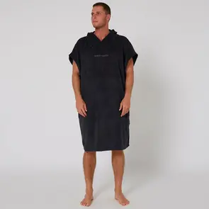 OCEAN N EARTH MENS SURF ESSENTIAL PONCHO DULL BLACK