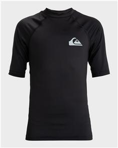 QUIKSILVER YOUTH EVERYDAY UPF50 SHORT SLEEVE SURF TEE BLACK