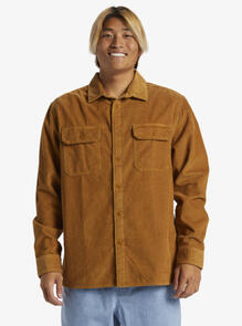 QUIKSILVER VENTURE OVERSHIRT CORD SHIRT BONE BROWN