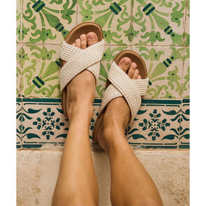ROXY WOMENS SYENNA SANDAL CREAM