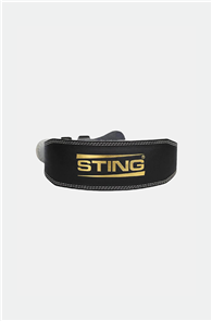 STING ECO LEATHER LIFTING BELT 4INCH BLACK / GOLD S=
