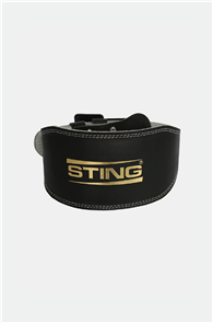 STING ECO LEATHER LIFTING BELT 6INCH BLACK / GOLD 