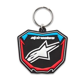 ALPINESTARS PLATE KEYFOB BLACK/BLUE/RED