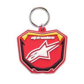 ALPINESTARS PLATE KEYFOB RED/YELLOW/BLACK